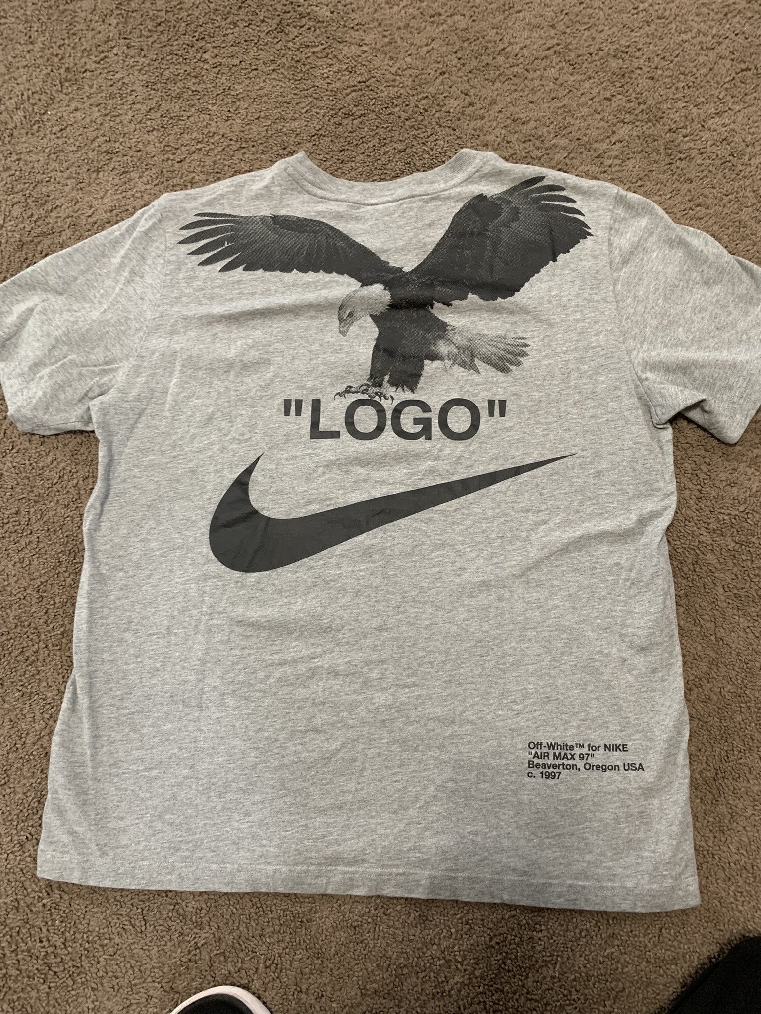 nike off white eagle tee