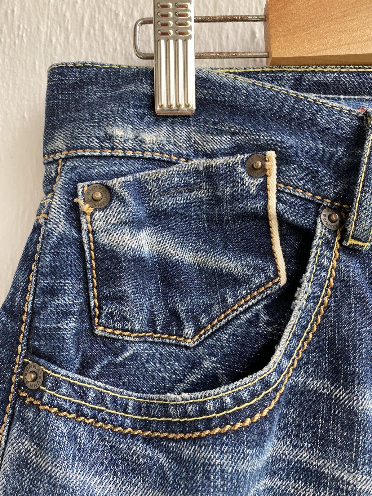 Japanese Brand Japanese Brand KUNNA Selvedge Distressed Jeans Size US 30 / EU 46 - 4 Thumbnail