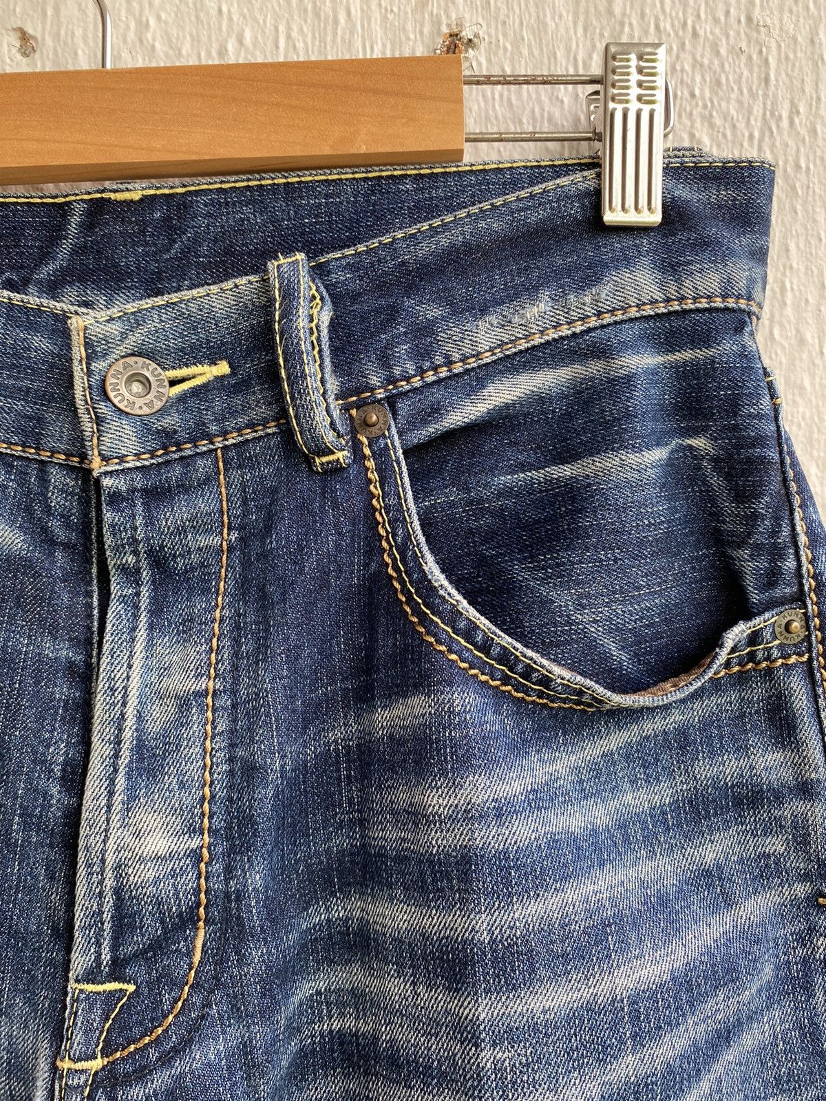 Japanese Brand Japanese Brand KUNNA Selvedge Distressed Jeans Size US 30 / EU 46 - 3 Thumbnail
