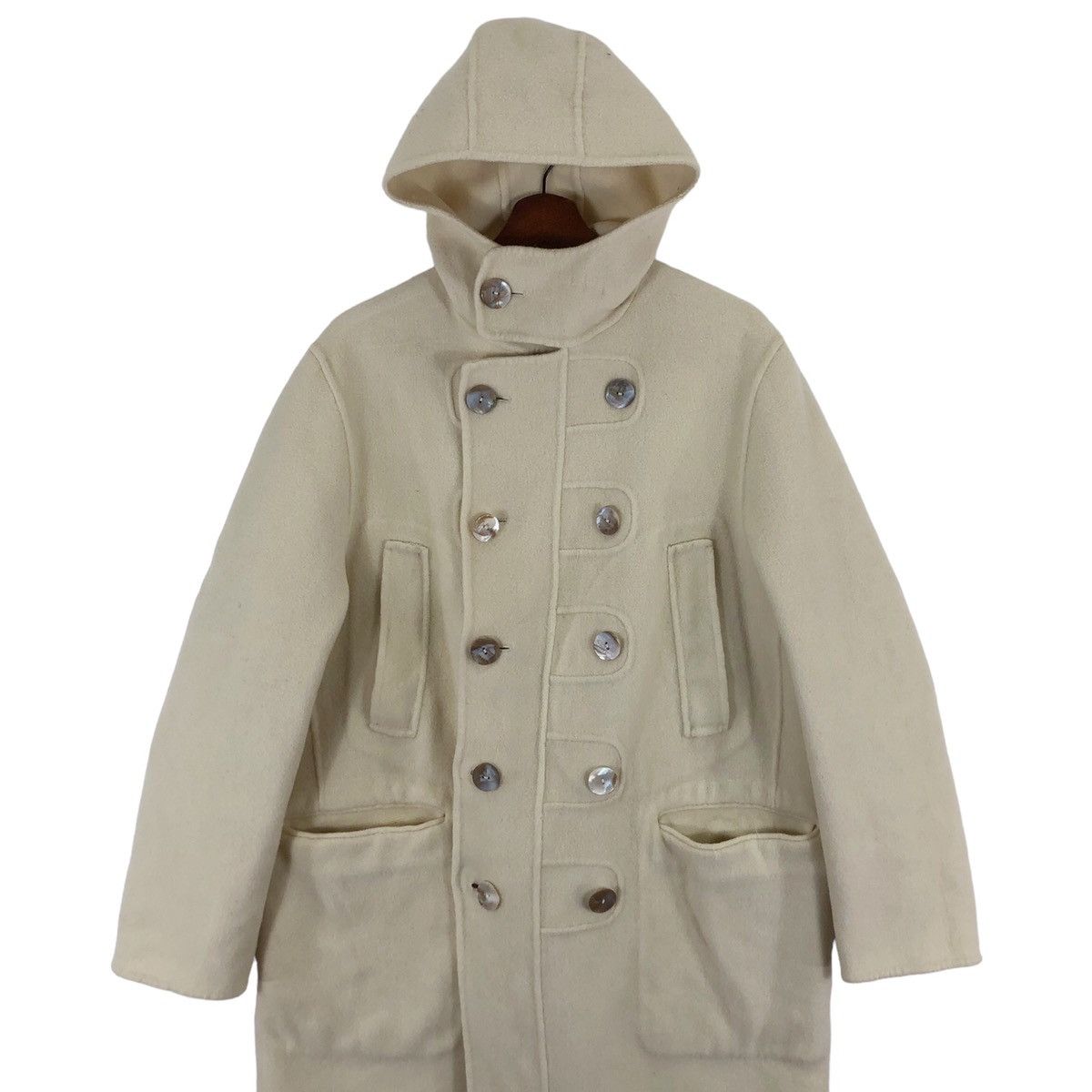 Jean Paul Gaultier JEAN PAUL GAULTIER HOMME WOOL HOODED COAT SIZE 48 Size US M / EU 48-50 / 2 - 2 Thumbnail