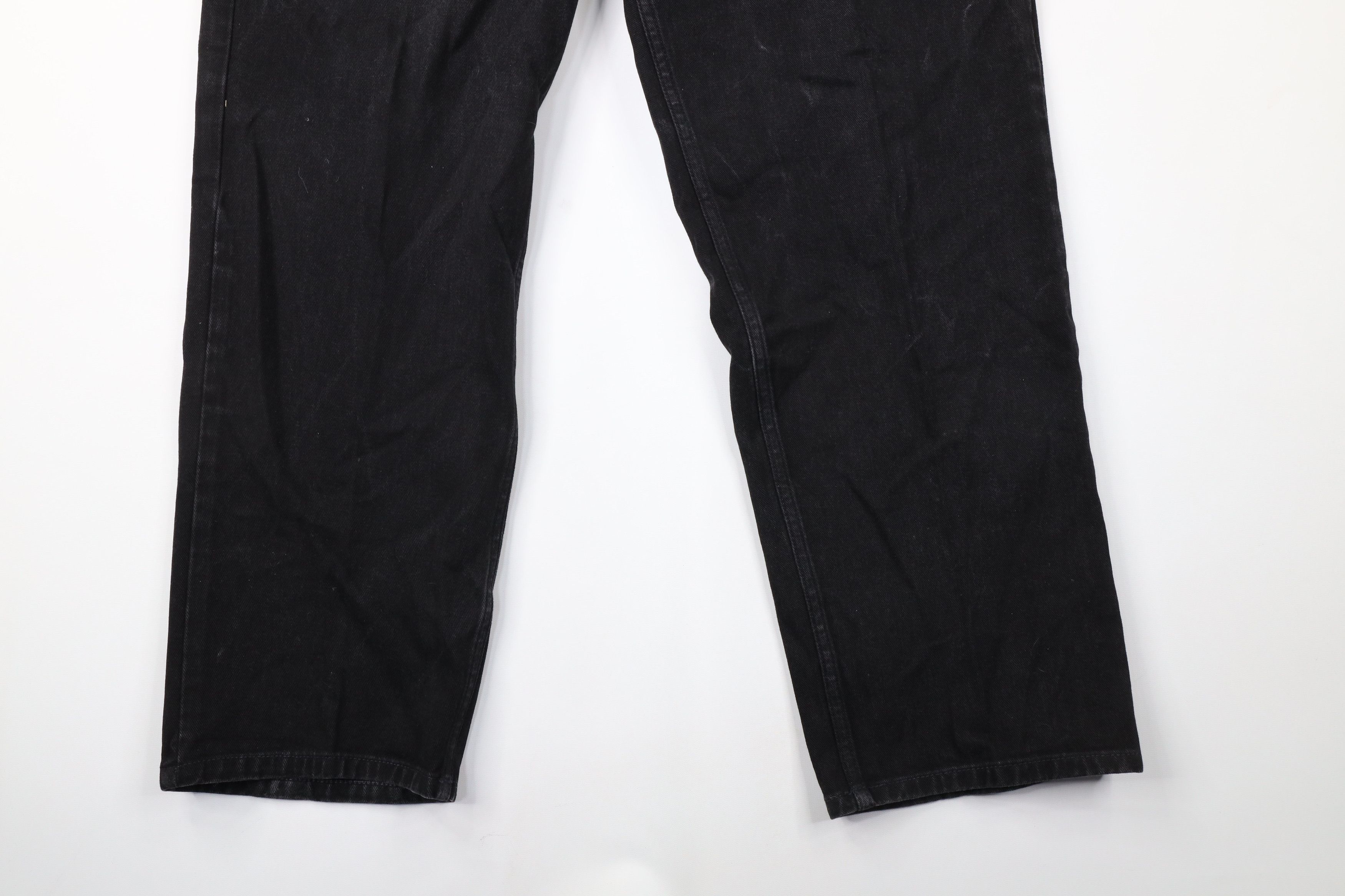 Tommy Hilfiger × Vintage Vintage 90s Tommy Hilfiger Baggy Wide Leg Denim Jeans Black Size US 38 / EU 54 - 4 Thumbnail