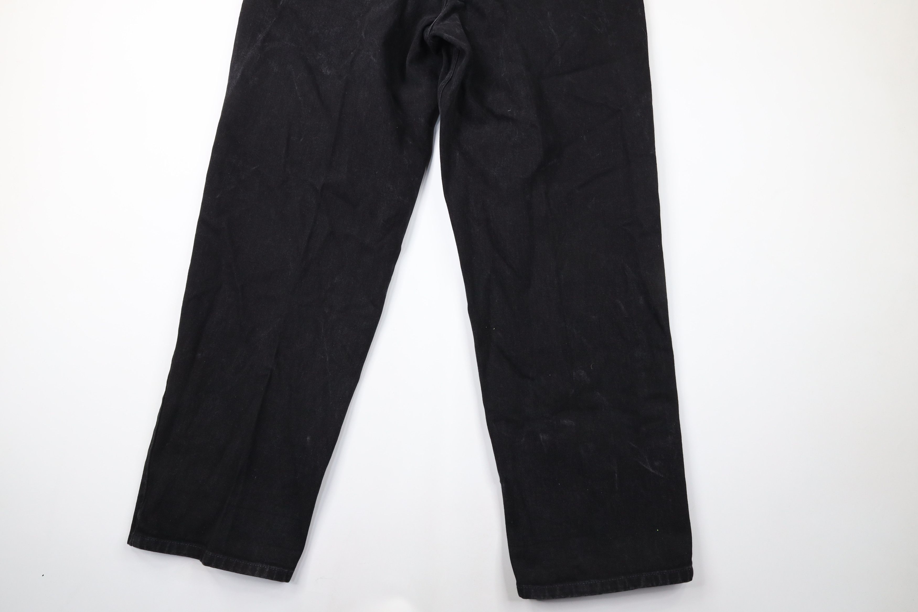 Tommy Hilfiger × Vintage Vintage 90s Tommy Hilfiger Baggy Wide Leg Denim Jeans Black Size US 38 / EU 54 - 9 Thumbnail