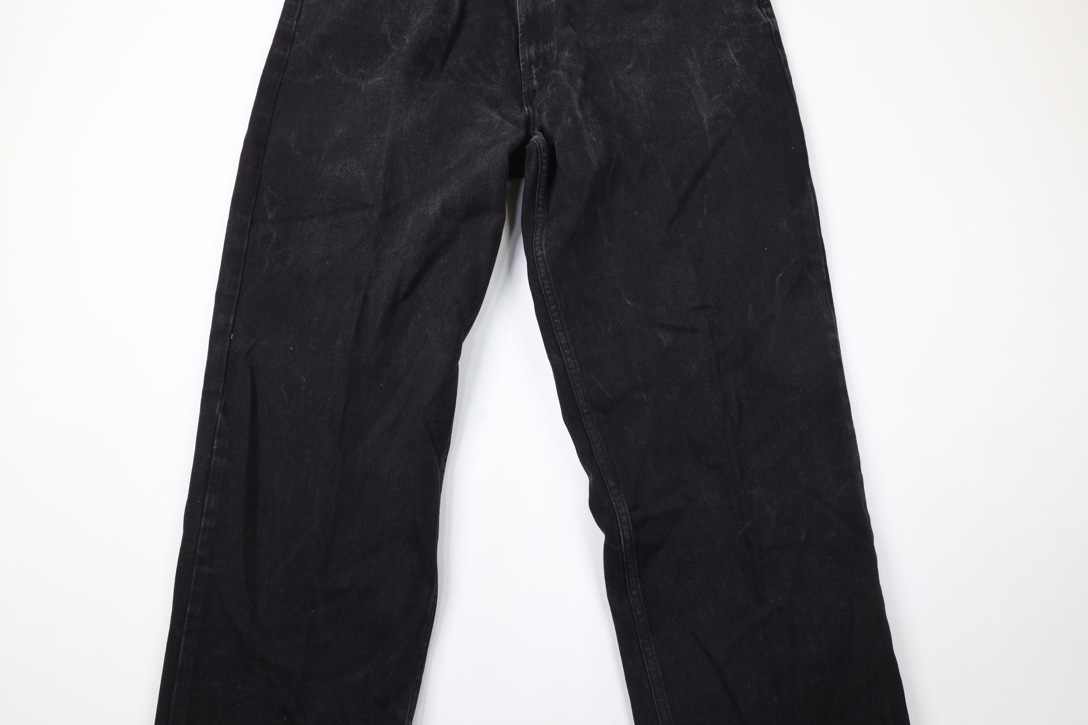 Tommy Hilfiger × Vintage Vintage 90s Tommy Hilfiger Baggy Wide Leg Denim Jeans Black Size US 38 / EU 54 - 3 Thumbnail