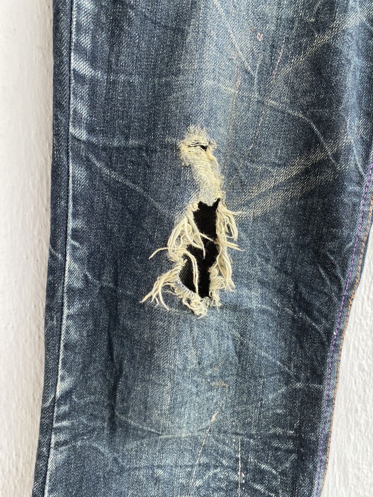 Japanese Brand Japanese Brand Distressed Nylaus Clothing Jeans Size 32" / US 10 / IT 46 - 7 Thumbnail