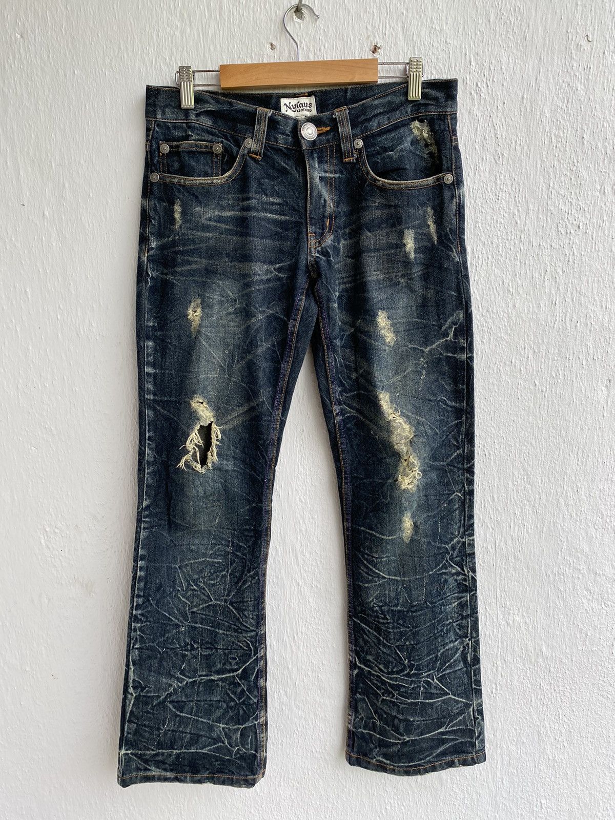 Japanese Brand Japanese Brand Distressed Nylaus Clothing Jeans Size 32" / US 10 / IT 46 - 2 Thumbnail