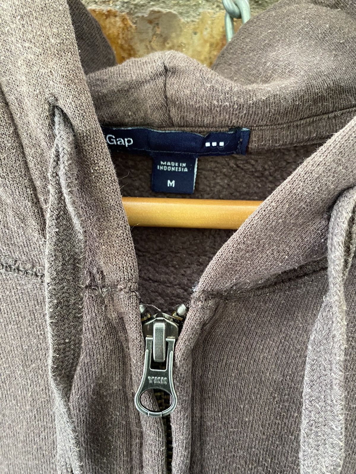 Gap × Kanye West × Vintage Vtg Y2K GAP brown zipper hoodie embroidered travis scott Size US M / EU 48-50 / 2 - 11 Thumbnail