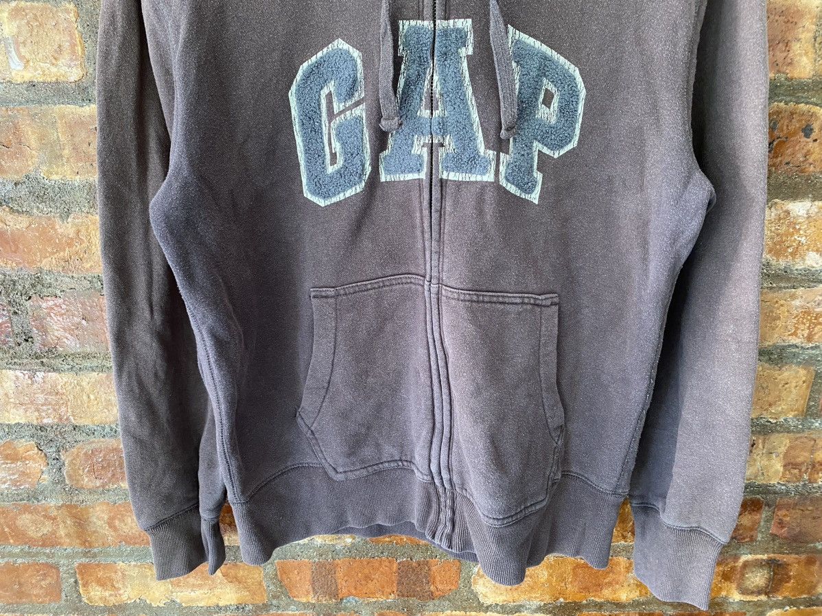Gap × Kanye West × Vintage Vtg Y2K GAP brown zipper hoodie embroidered travis scott Size US M / EU 48-50 / 2 - 6 Thumbnail