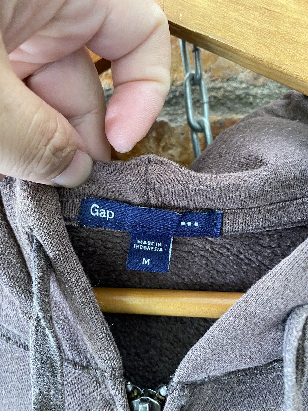 Gap × Kanye West × Vintage Vtg Y2K GAP brown zipper hoodie embroidered travis scott Size US M / EU 48-50 / 2 - 12 Thumbnail