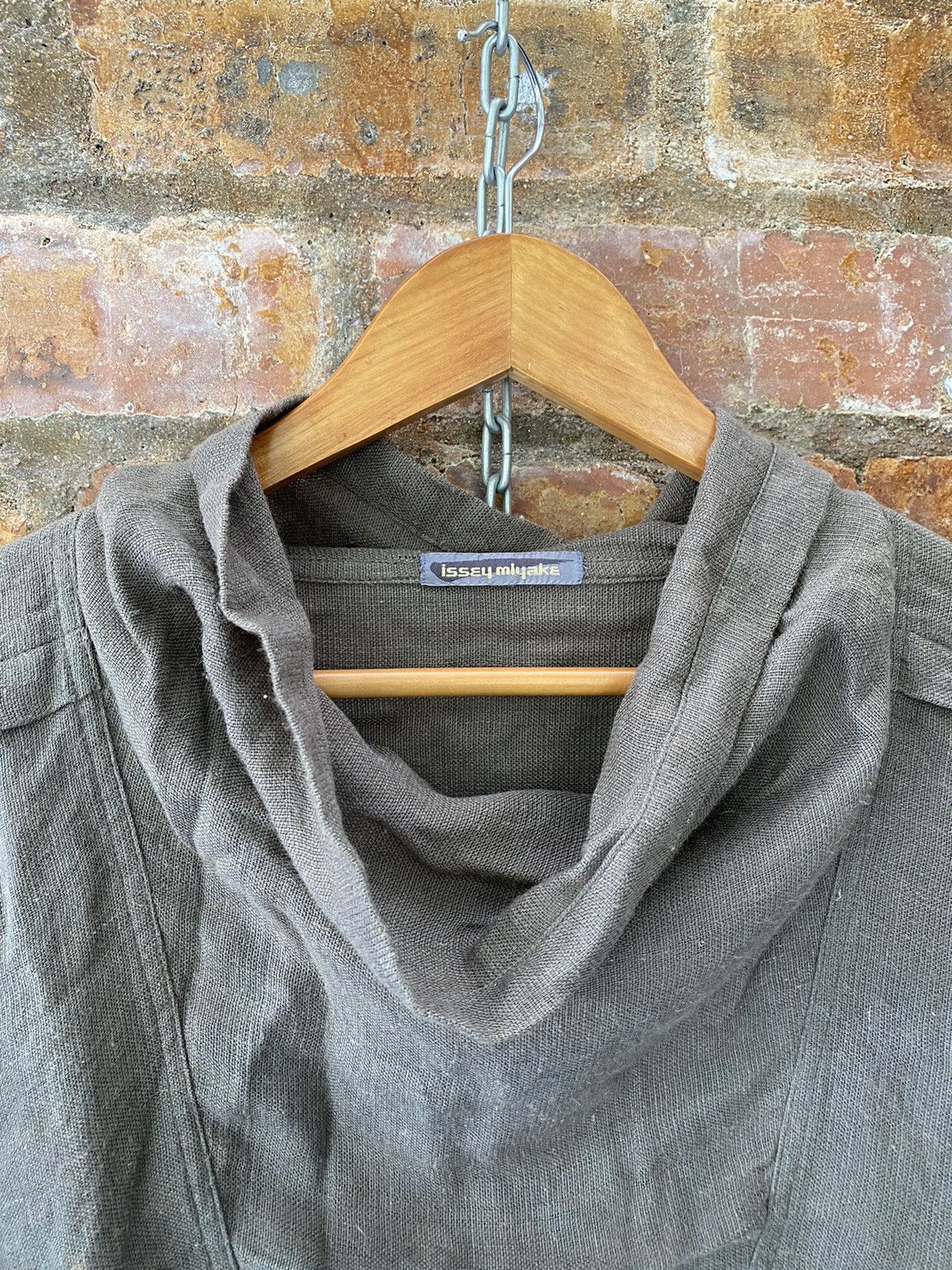 Issey Miyake 80s ISSEY MIYAKE linen rayon wide collar Size US M / EU 48-50 / 2 - 8 Thumbnail