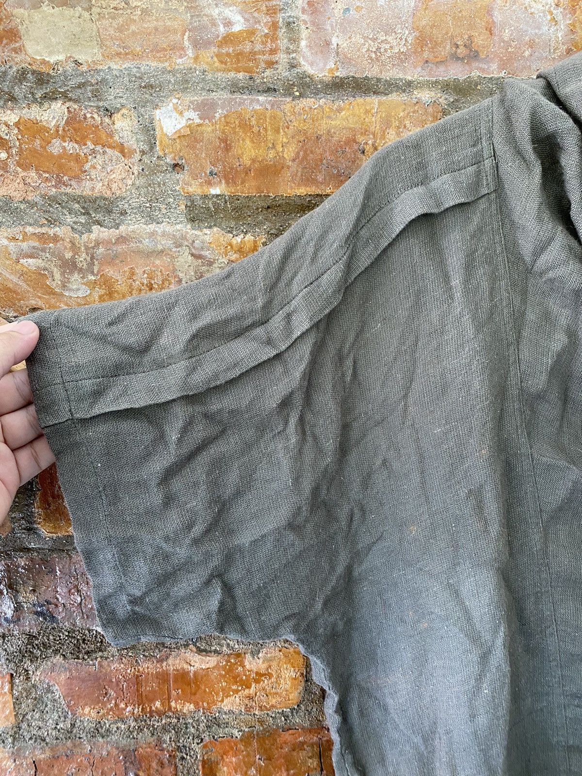 Issey Miyake 80s ISSEY MIYAKE linen rayon wide collar Size US M / EU 48-50 / 2 - 7 Thumbnail