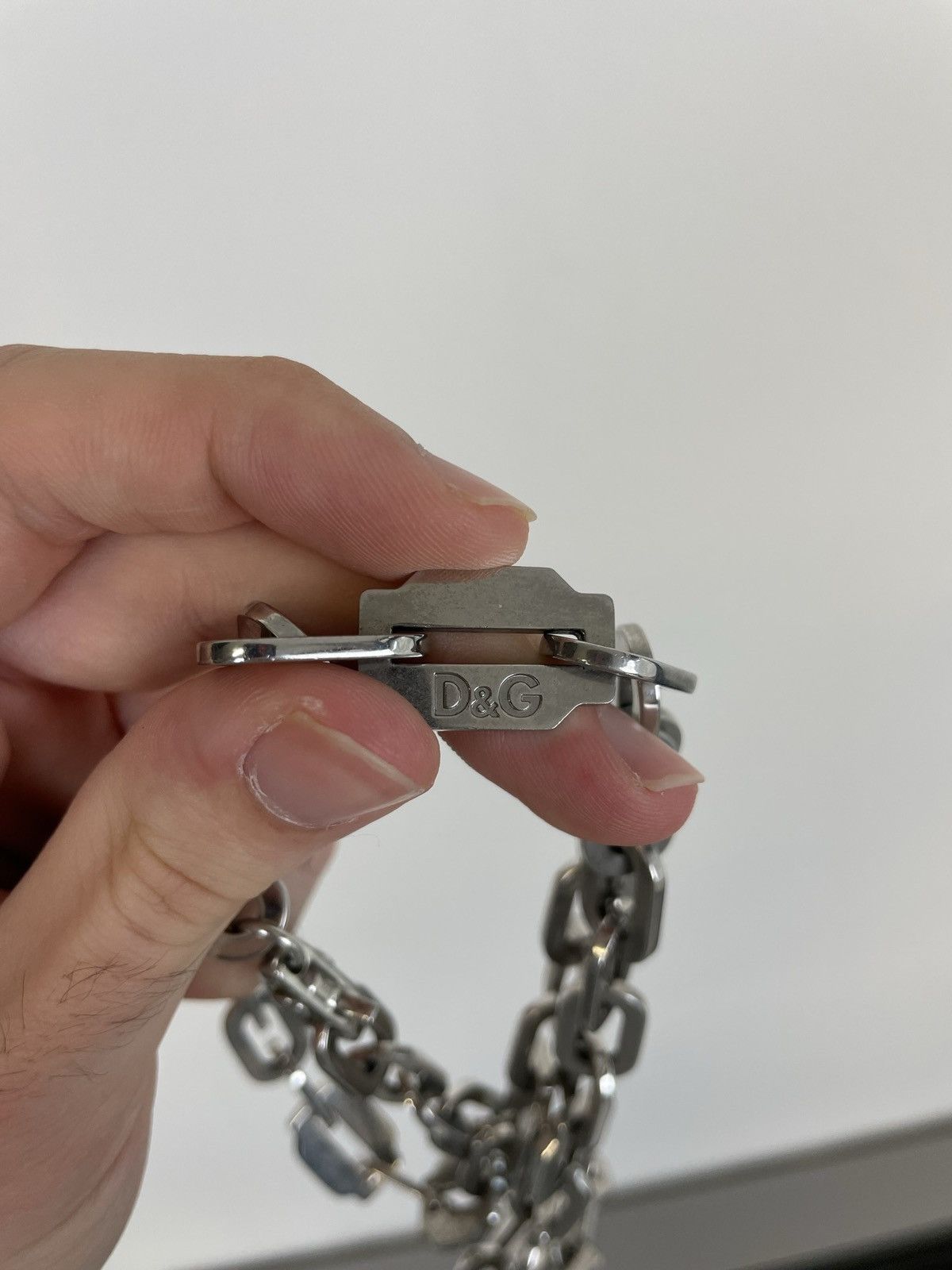 Dolce & Gabbana Silver chain blade choker cross bracelet necklace pendant Size ONE SIZE - 9 Thumbnail