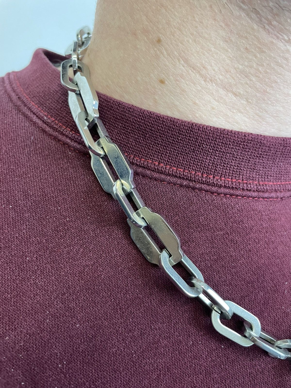 Dolce & Gabbana Silver chain blade choker cross bracelet necklace pendant Size ONE SIZE - 4 Thumbnail