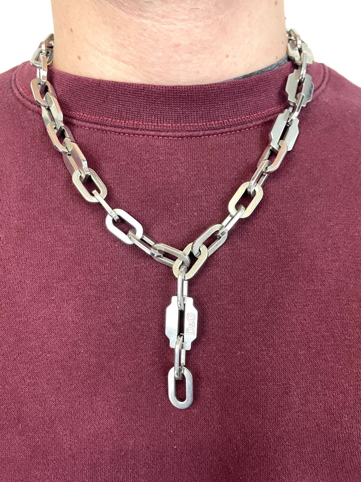 Dolce & Gabbana Silver chain blade choker cross bracelet necklace pendant Size ONE SIZE - 1 Thumbnail
