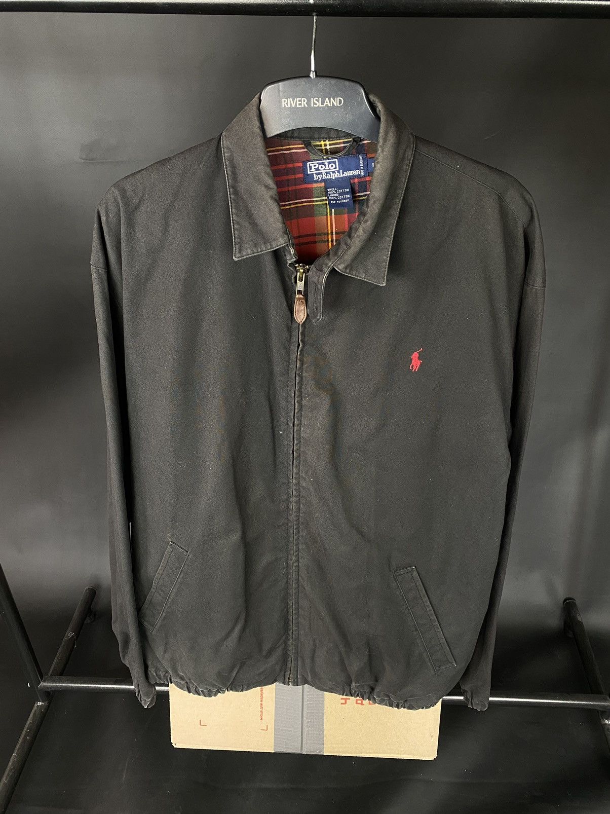 Polo Ralph Lauren × Vintage VTG Polo Ralph Lauren Full Zip Black Denim Jacket Size US L / EU 52-54 / 3 - 1 Thumbnail