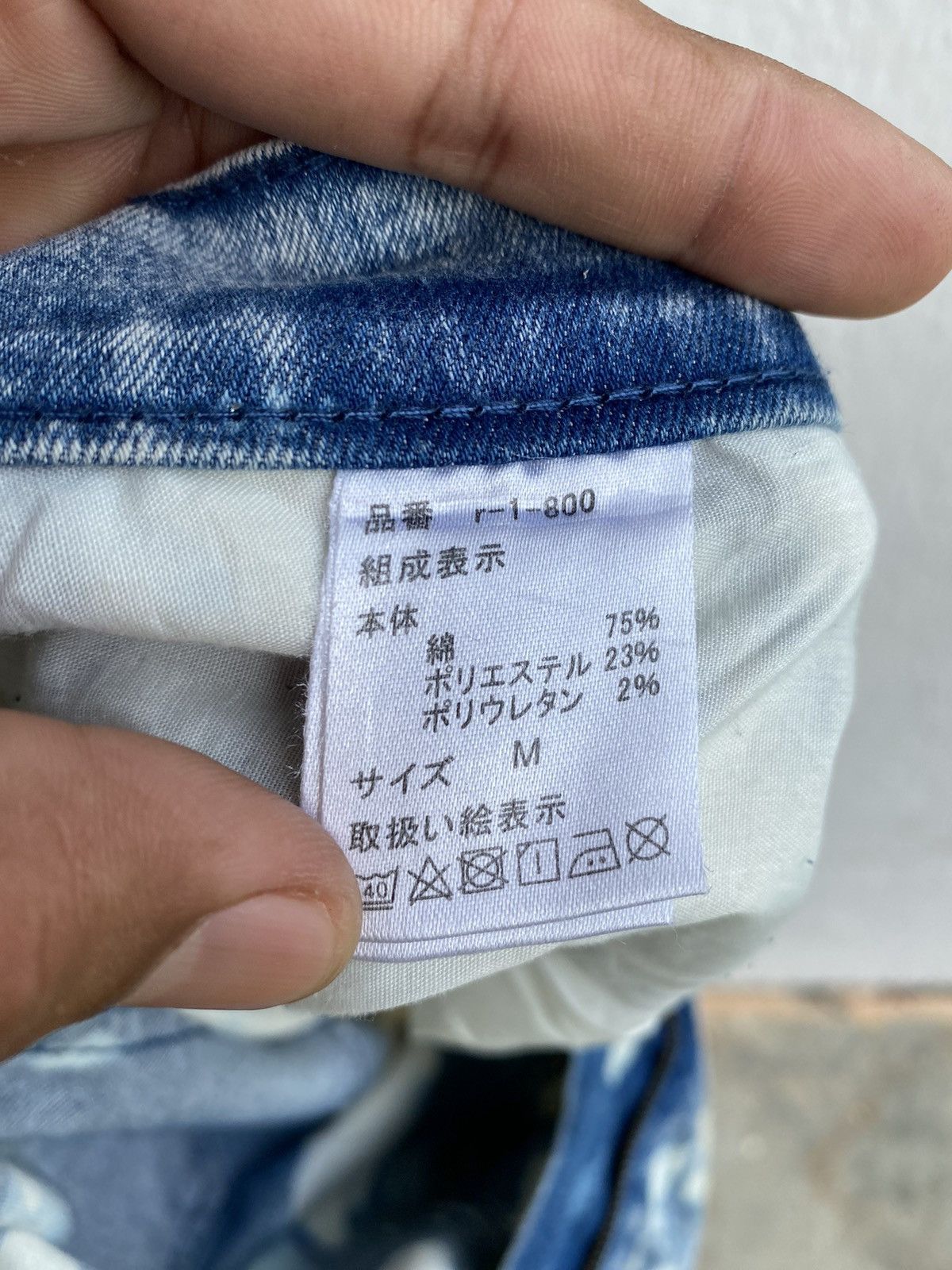 Japanese Brand Roshell Japan Acid Wash Bracelet Embroidery Punk Style Jeans Size US 31 - 15 Thumbnail