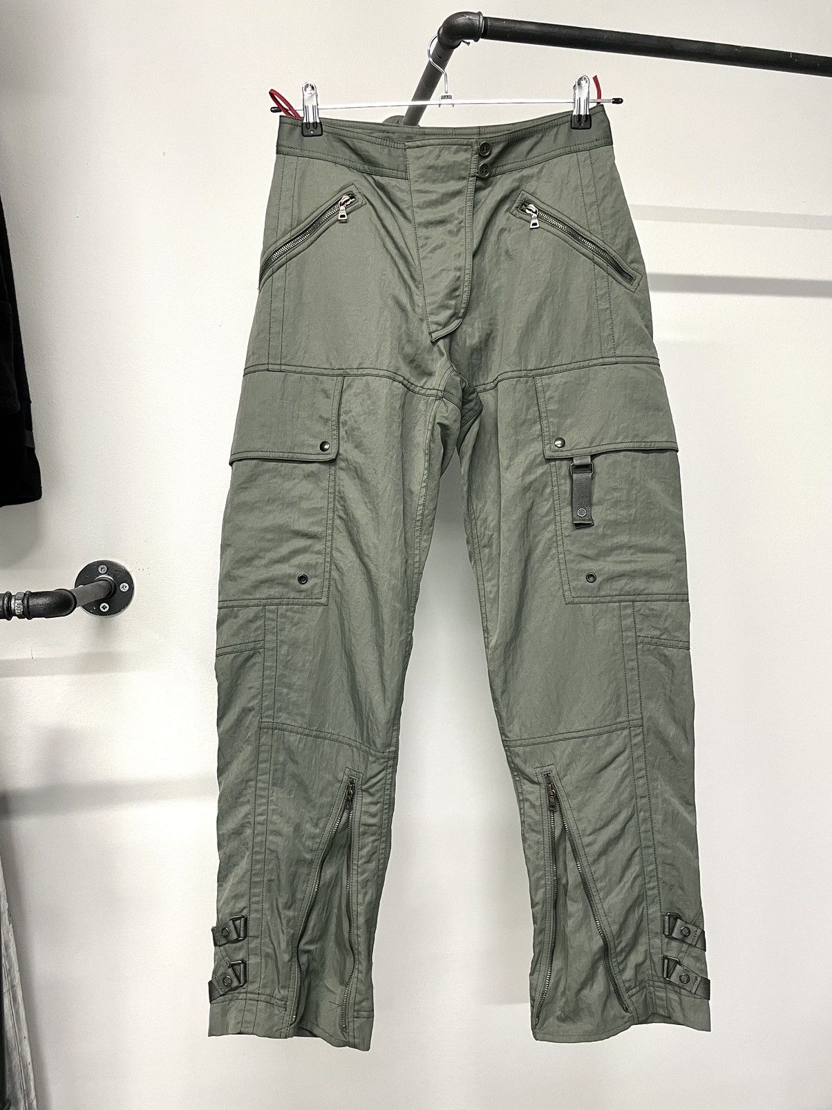 image of Prada 1999 Flight Astro Cargo Nylon Pants Bondage Archive Military in Khaki, Men's (Size 28)