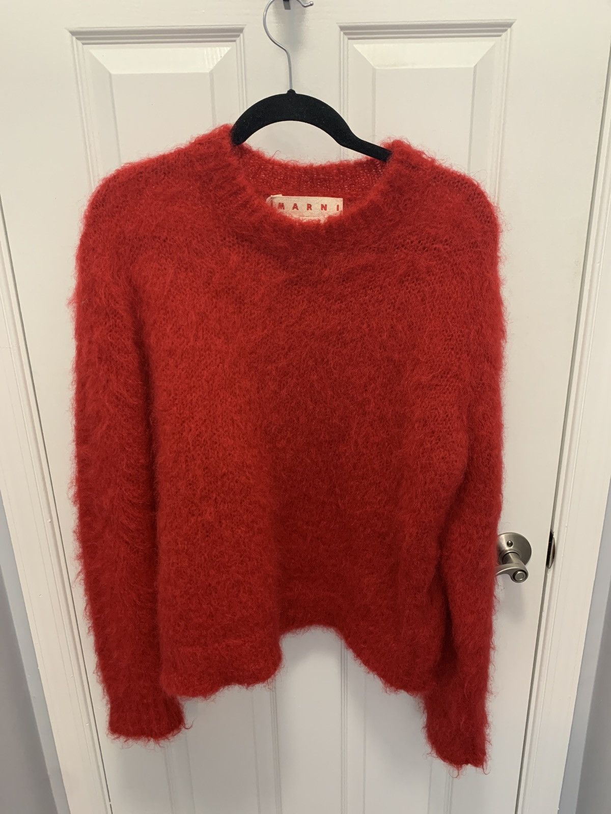 Marni Marni Red fuzzy wuzzy mohair sweater | Grailed