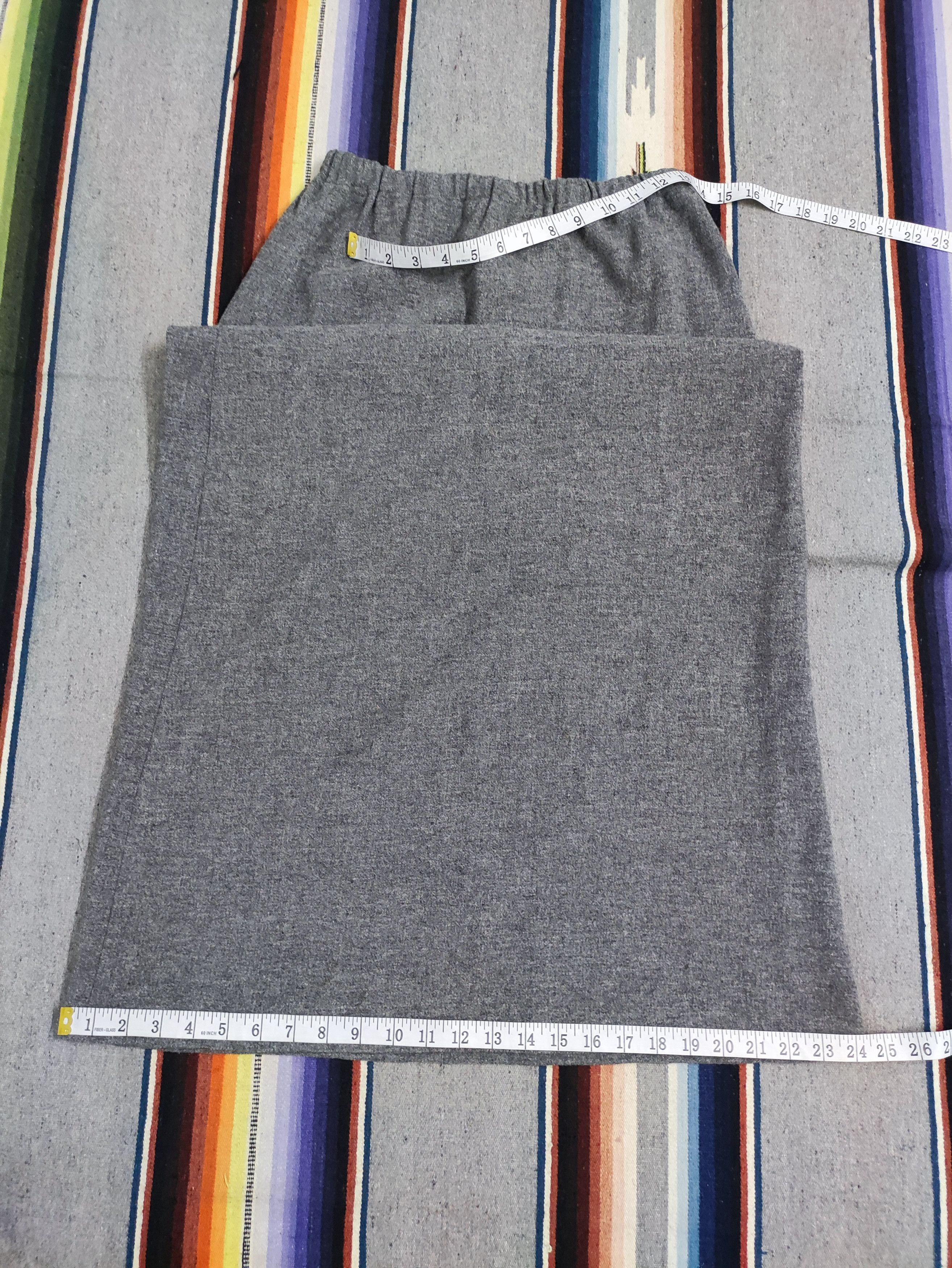 Issey Miyake Vintage Plantation Wool Maxi Skirt Size 26" / US 2 / IT 38 - 6 Thumbnail
