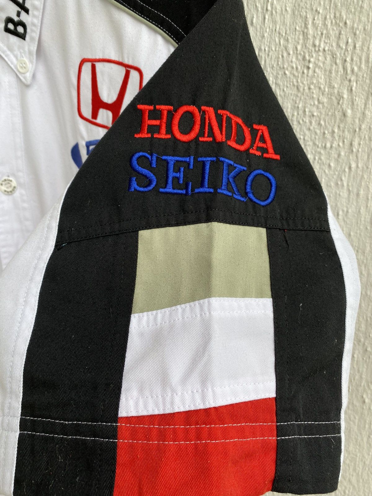 Honda × Japanese Brand Big Logo F1 HONDA Lucky Strike Crew Short Sleeve Work Shirt Size US XL / EU 56 / 4 - 7 Thumbnail