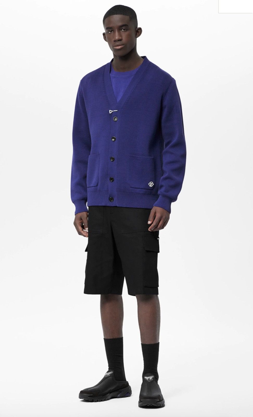 Louis Vuitton Louis Vuitton blue hook detail cardigan M Size US M / EU 48-50 / 2 - 2 Thumbnail