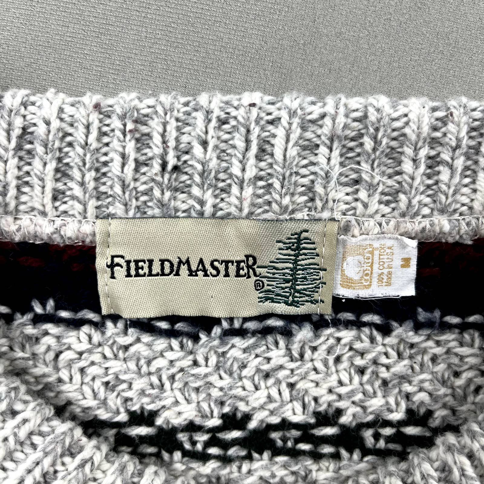 Vintage Vintage Striped Sweater Medium Beige Multicolor Fieldmaster Size US M / EU 48-50 / 2 - 5 Thumbnail