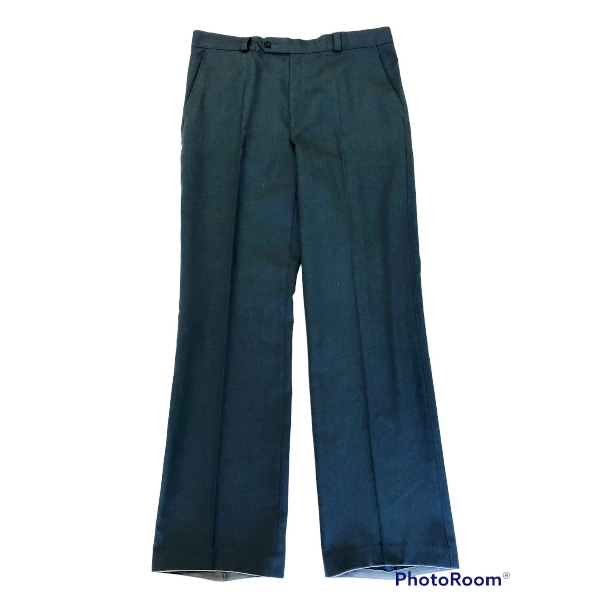 50's Blue GABARDINE Trousers Wool ROCKABILLY Dress Pants