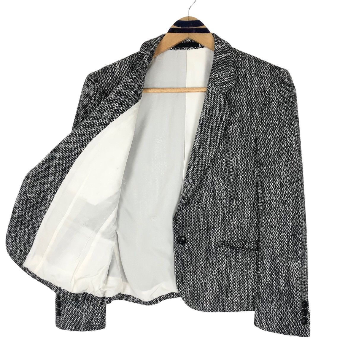 Burberry Vintage Burberrys Prorsum Women’s Wool Short Coat Tweed Size S / US 4 / IT 40 - 6 Thumbnail