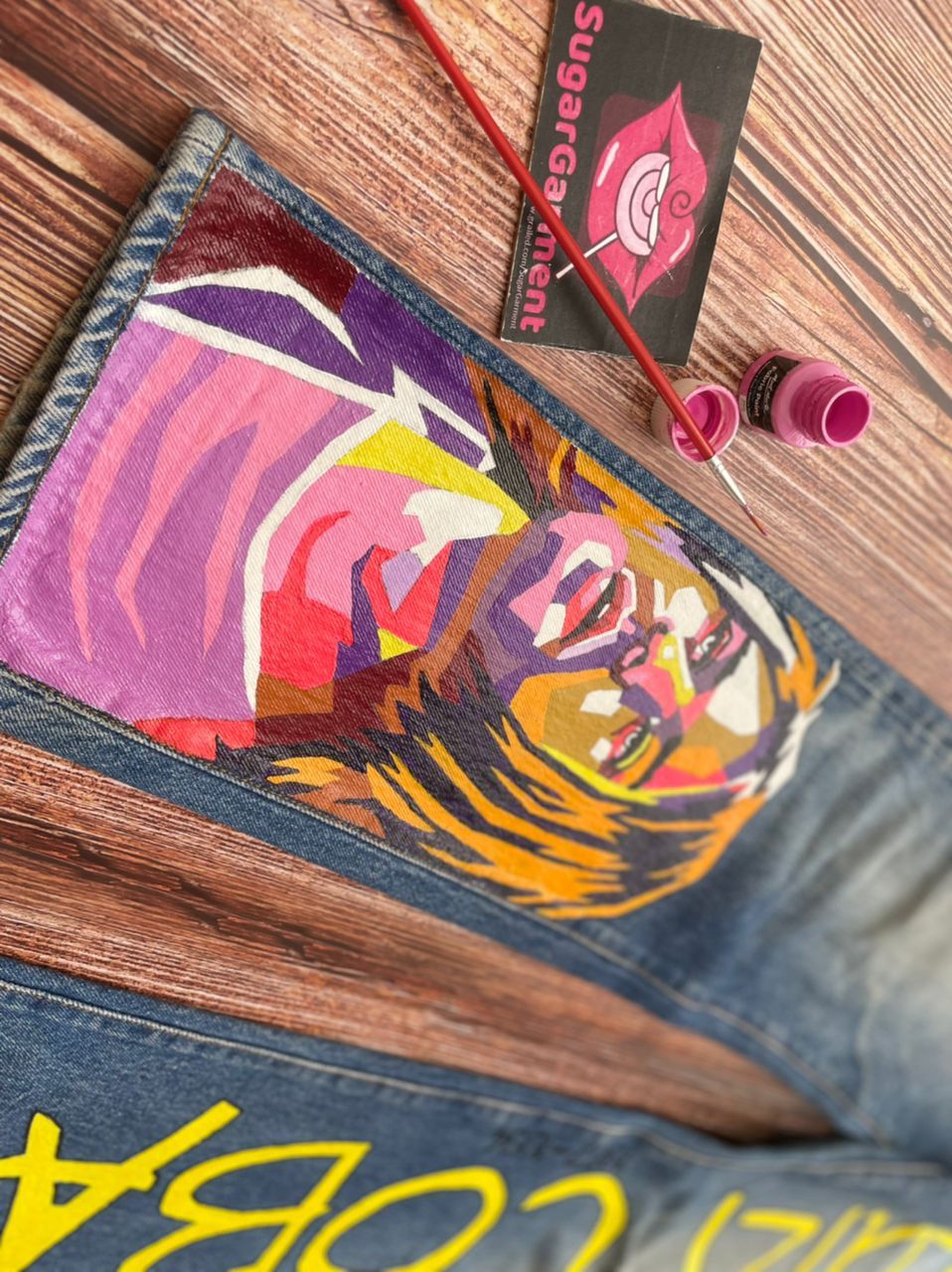 Levi's Levis 501 Jeans KURT COBAIN Painting Size US 29 - 4 Thumbnail