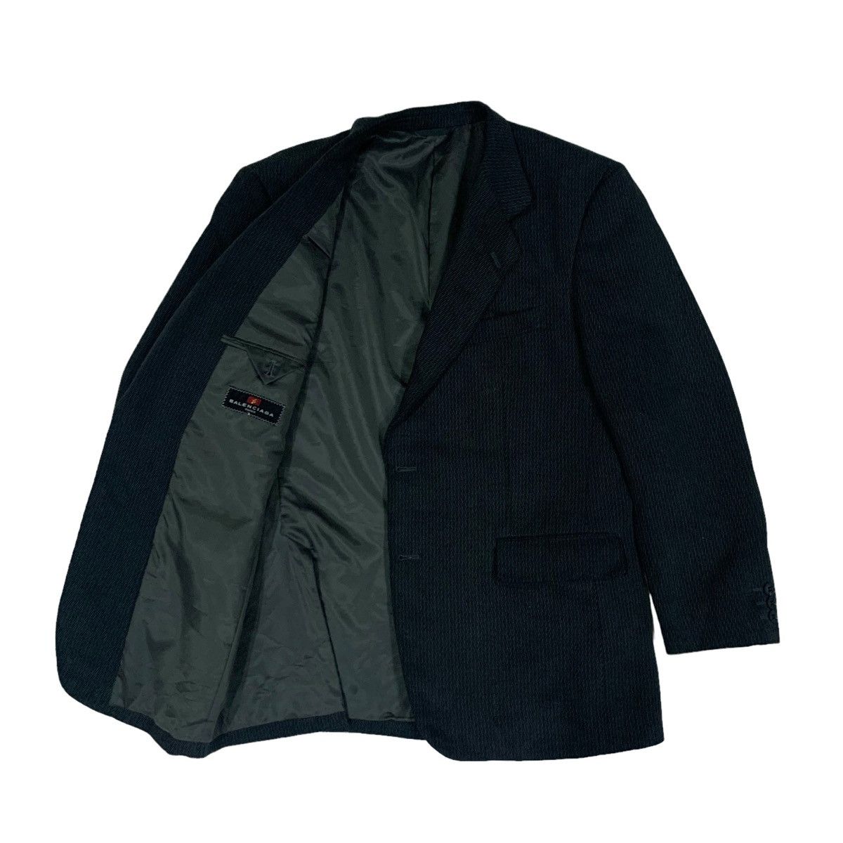 Balenciaga 🔥Balenciaga Paris Pinstripe Wool Blazer Jacket Size US M / EU 48-50 / 2 - 2 Thumbnail