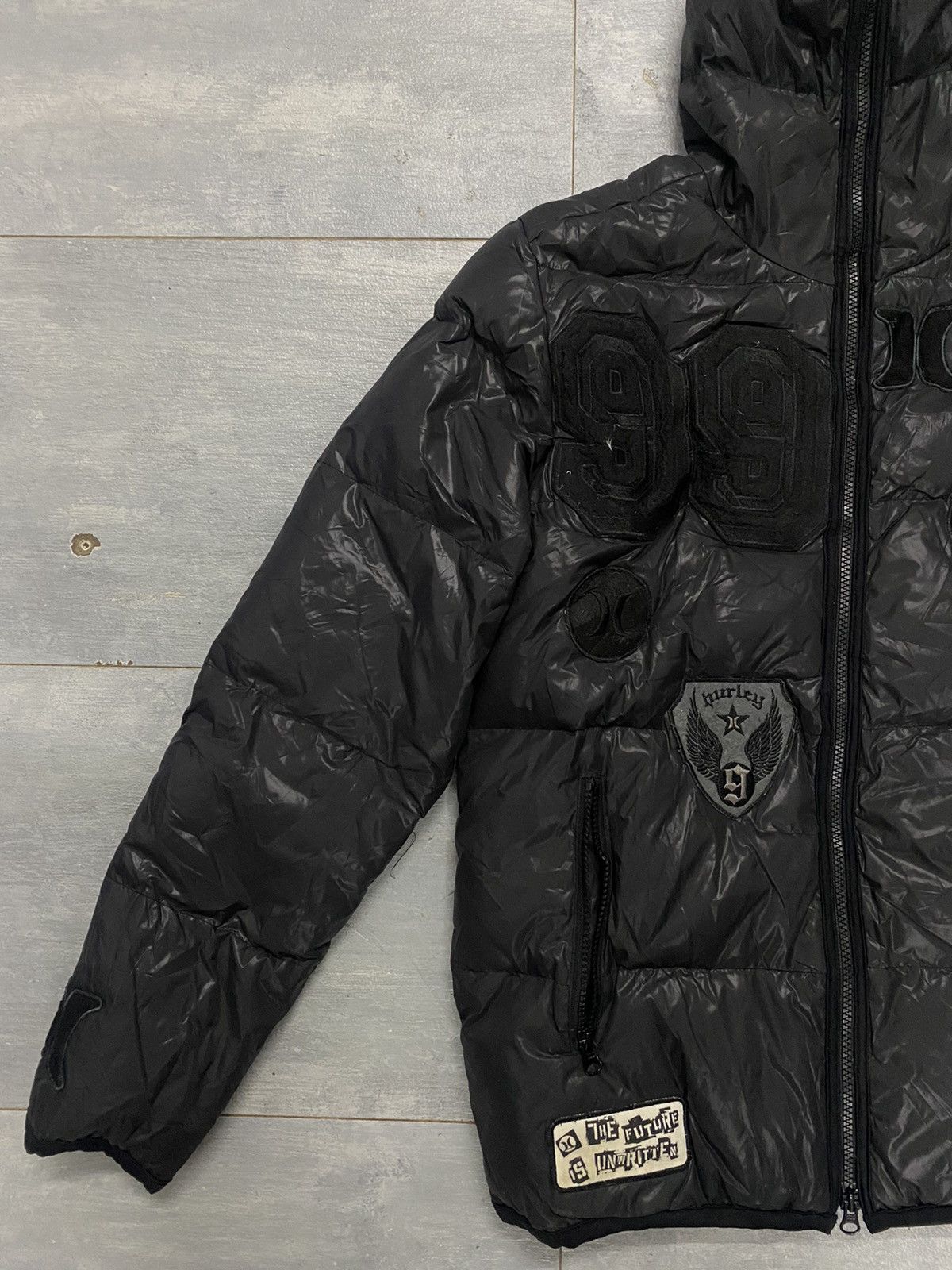 Hurley Puffer Hurley Down Full Zipper Hoodie Jacket Size US L / EU 52-54 / 3 - 6 Thumbnail