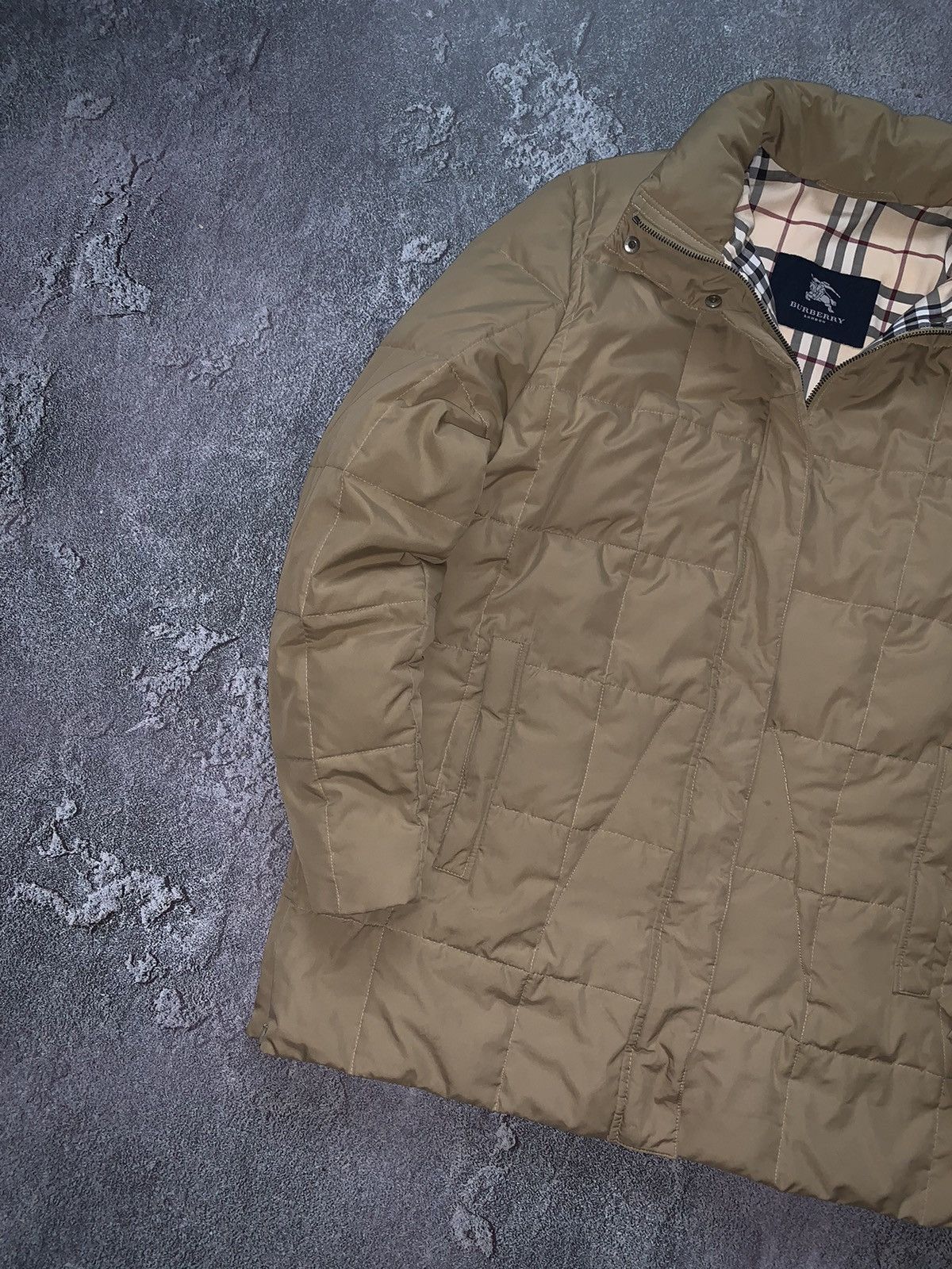Burberry × Vintage Burberry L quilted coat light down jacket zip vintage casual Size L / US 10 / IT 46 - 9 Thumbnail
