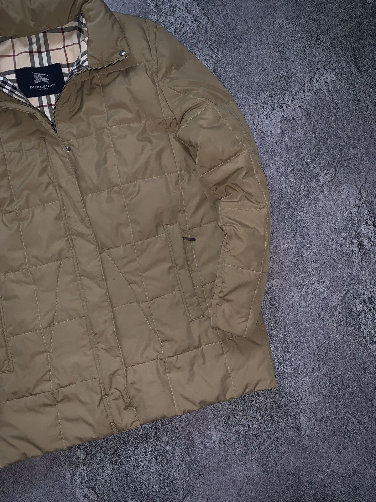 Burberry × Vintage Burberry L quilted coat light down jacket zip vintage casual Size L / US 10 / IT 46 - 10 Thumbnail