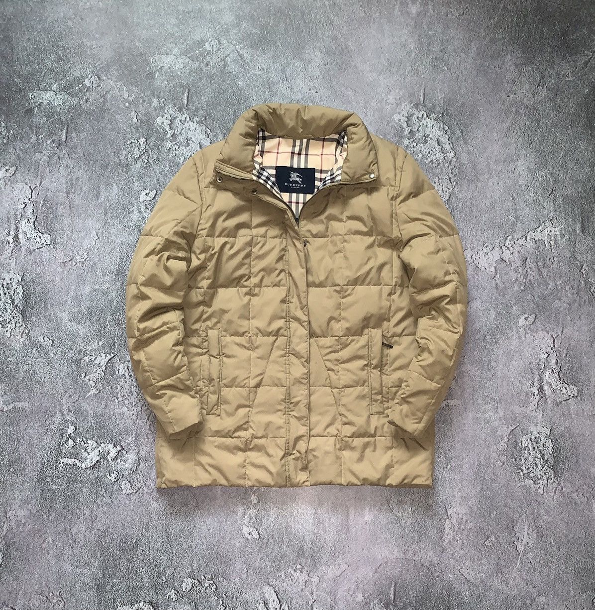 Burberry × Vintage Burberry L quilted coat light down jacket zip vintage casual Size L / US 10 / IT 46 - 7 Thumbnail