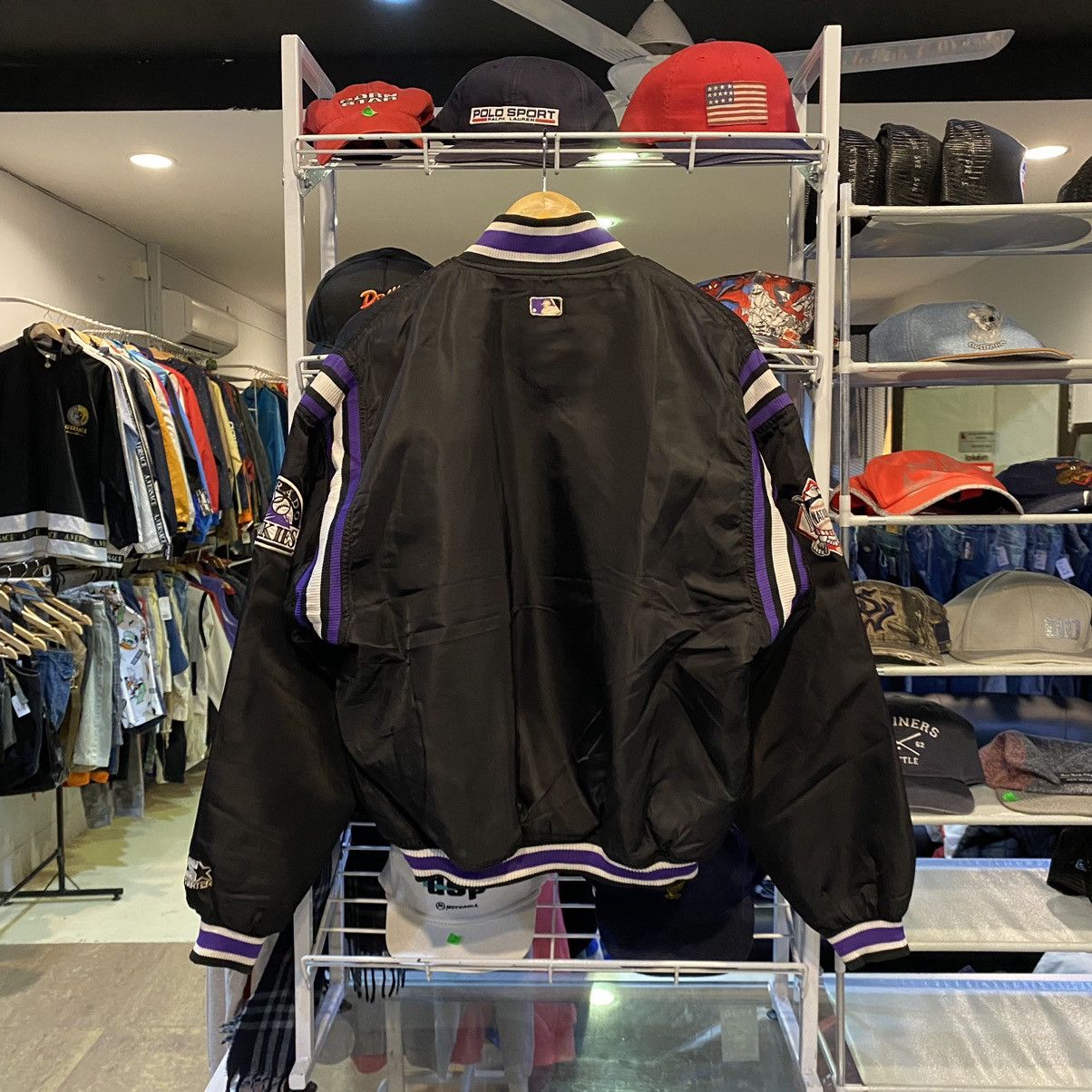 MLB Vintage Starter Rockies Bomber Jacket Size US M / EU 48-50 / 2 - 2 Thumbnail