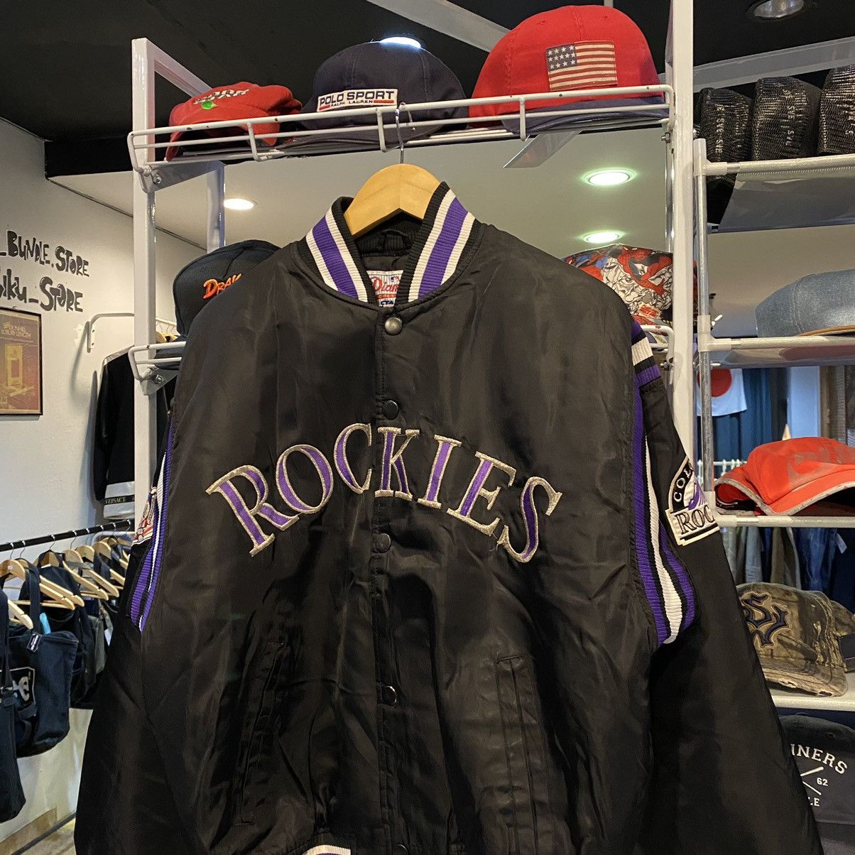 MLB Vintage Starter Rockies Bomber Jacket Size US M / EU 48-50 / 2 - 4 Thumbnail