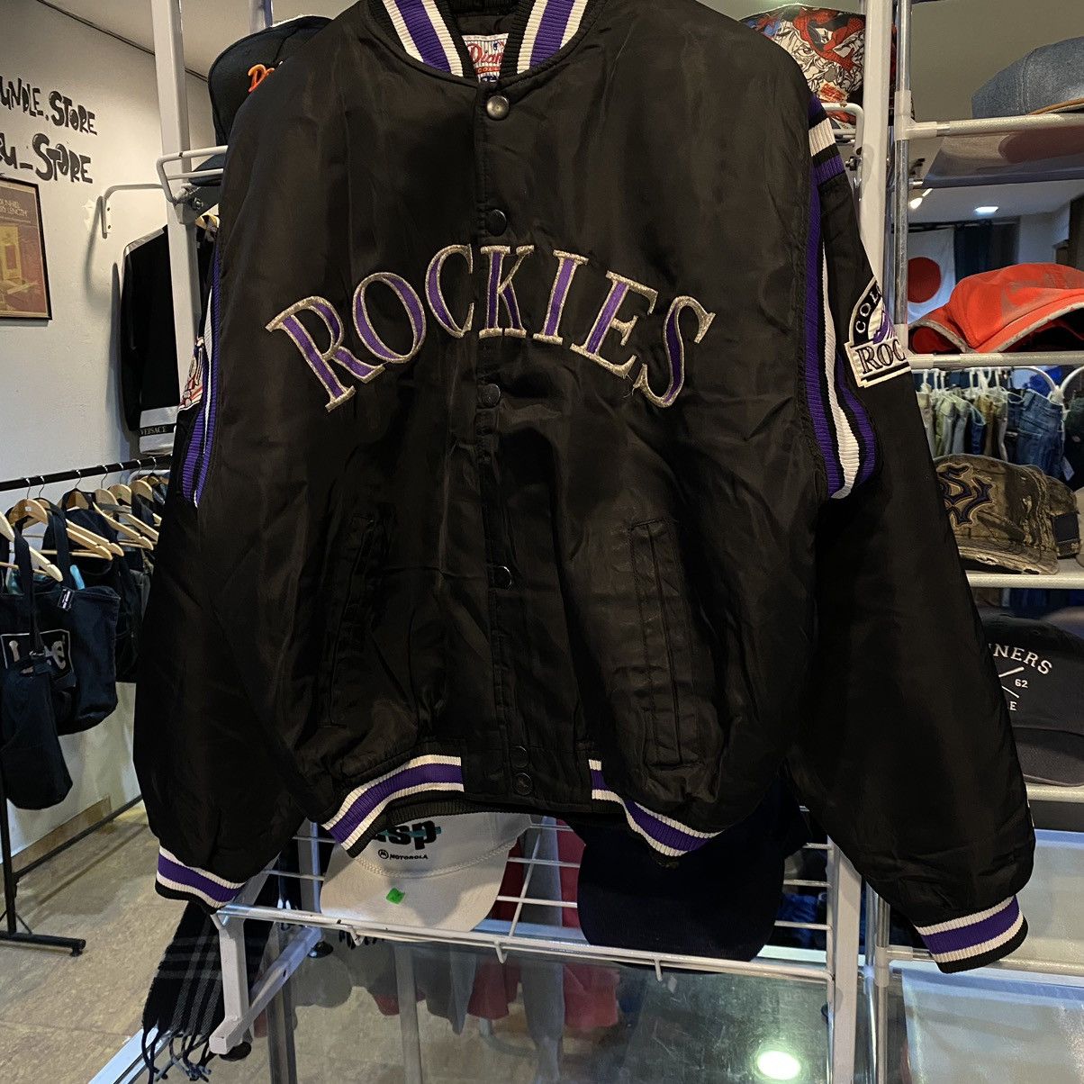 MLB Vintage Starter Rockies Bomber Jacket Size US M / EU 48-50 / 2 - 5 Thumbnail