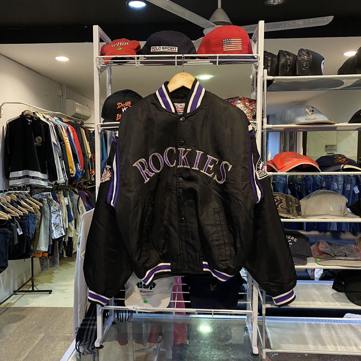MLB Vintage Starter Rockies Bomber Jacket Size US M / EU 48-50 / 2 - 1 Thumbnail