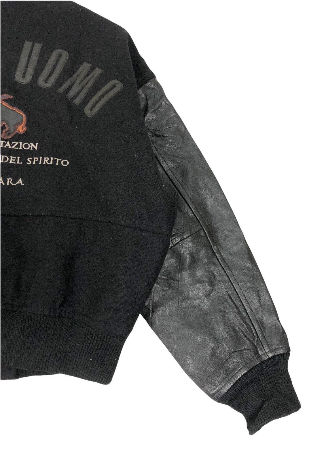 Japanese Brand Yoshiyuki Konishi Ficce Uomo Wool Leather Varsity Jacket Size US L / EU 52-54 / 3 - 5 Thumbnail