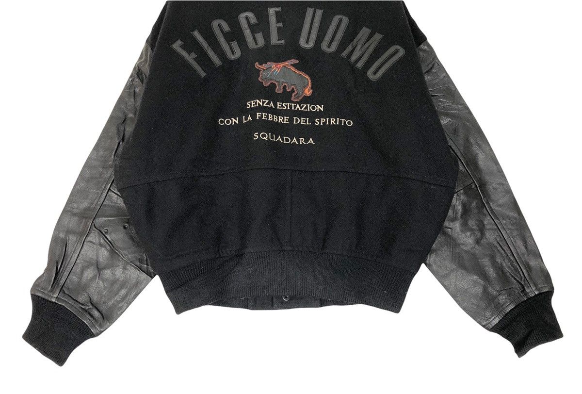 Japanese Brand Yoshiyuki Konishi Ficce Uomo Wool Leather Varsity Jacket Size US L / EU 52-54 / 3 - 4 Thumbnail