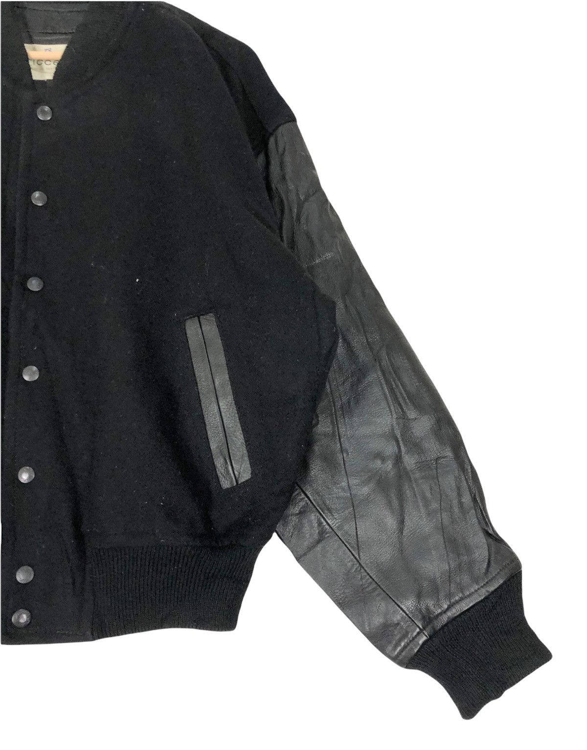 Japanese Brand Yoshiyuki Konishi Ficce Uomo Wool Leather Varsity Jacket Size US L / EU 52-54 / 3 - 7 Thumbnail