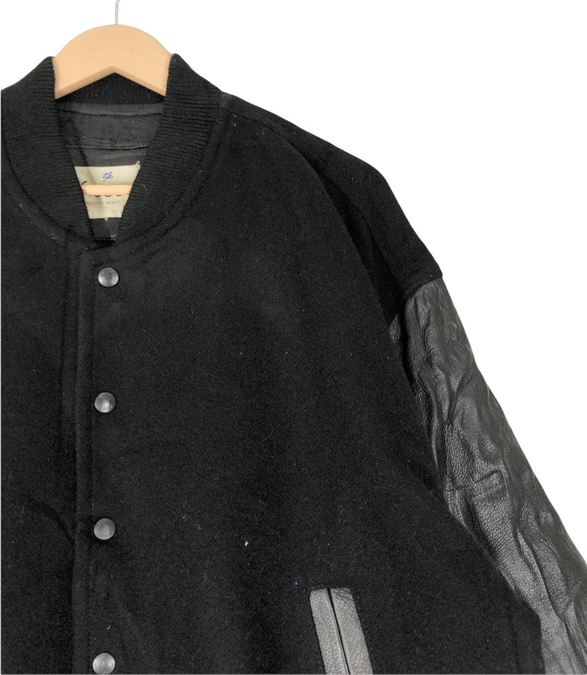 Japanese Brand Yoshiyuki Konishi Ficce Uomo Wool Leather Varsity Jacket Size US L / EU 52-54 / 3 - 8 Thumbnail