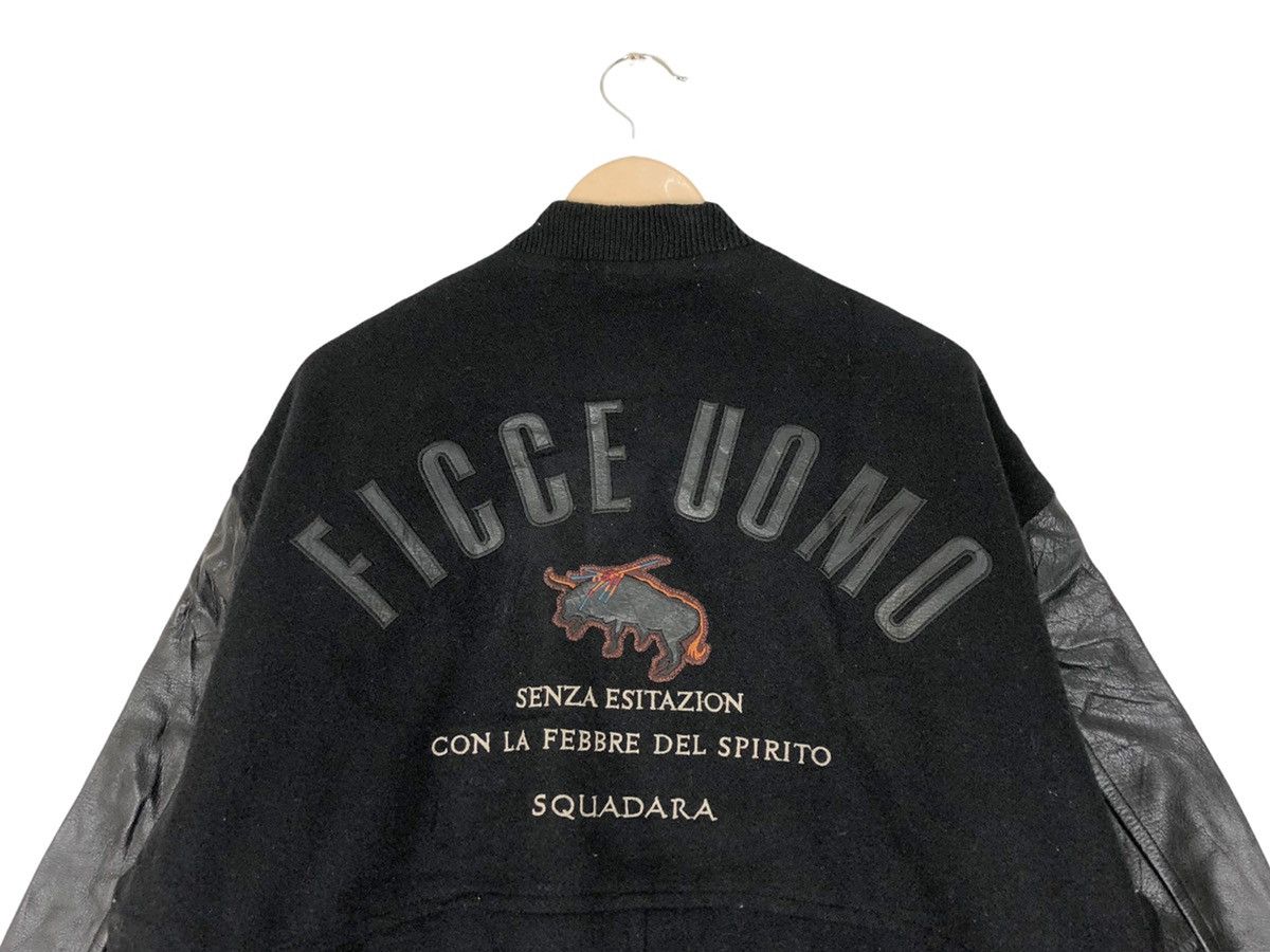 Japanese Brand Yoshiyuki Konishi Ficce Uomo Wool Leather Varsity Jacket Size US L / EU 52-54 / 3 - 3 Thumbnail