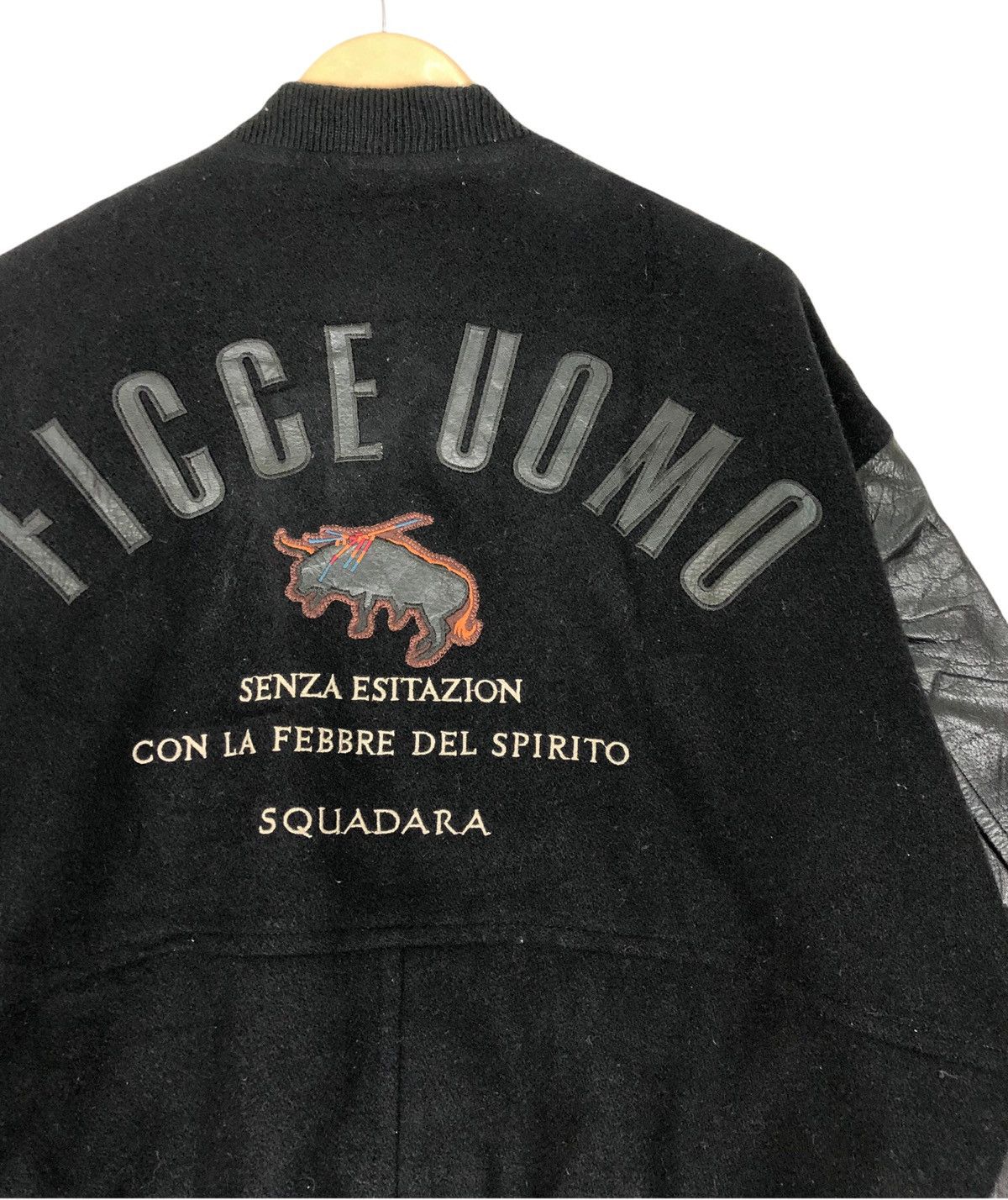 Japanese Brand Yoshiyuki Konishi Ficce Uomo Wool Leather Varsity Jacket Size US L / EU 52-54 / 3 - 6 Thumbnail