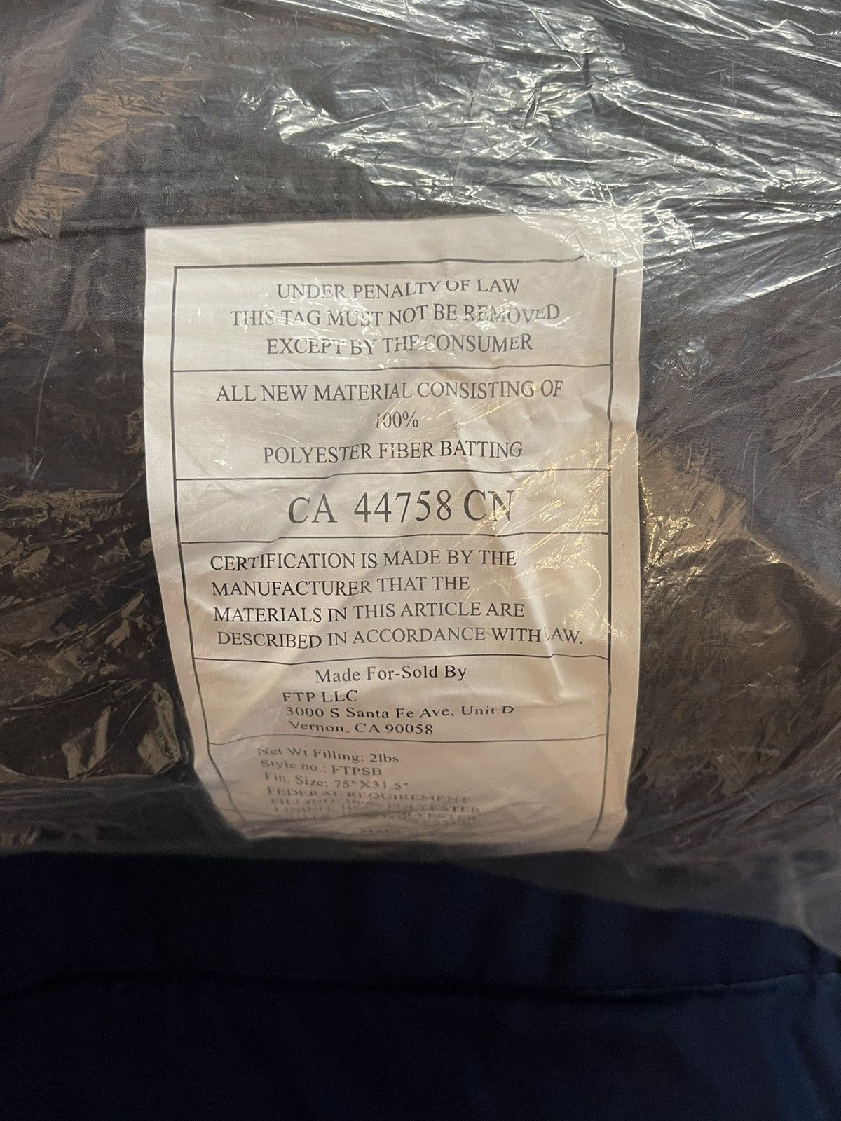 Fuck The Population FTP Sleeping Bag FW19 Size ONE SIZE - 4 Thumbnail
