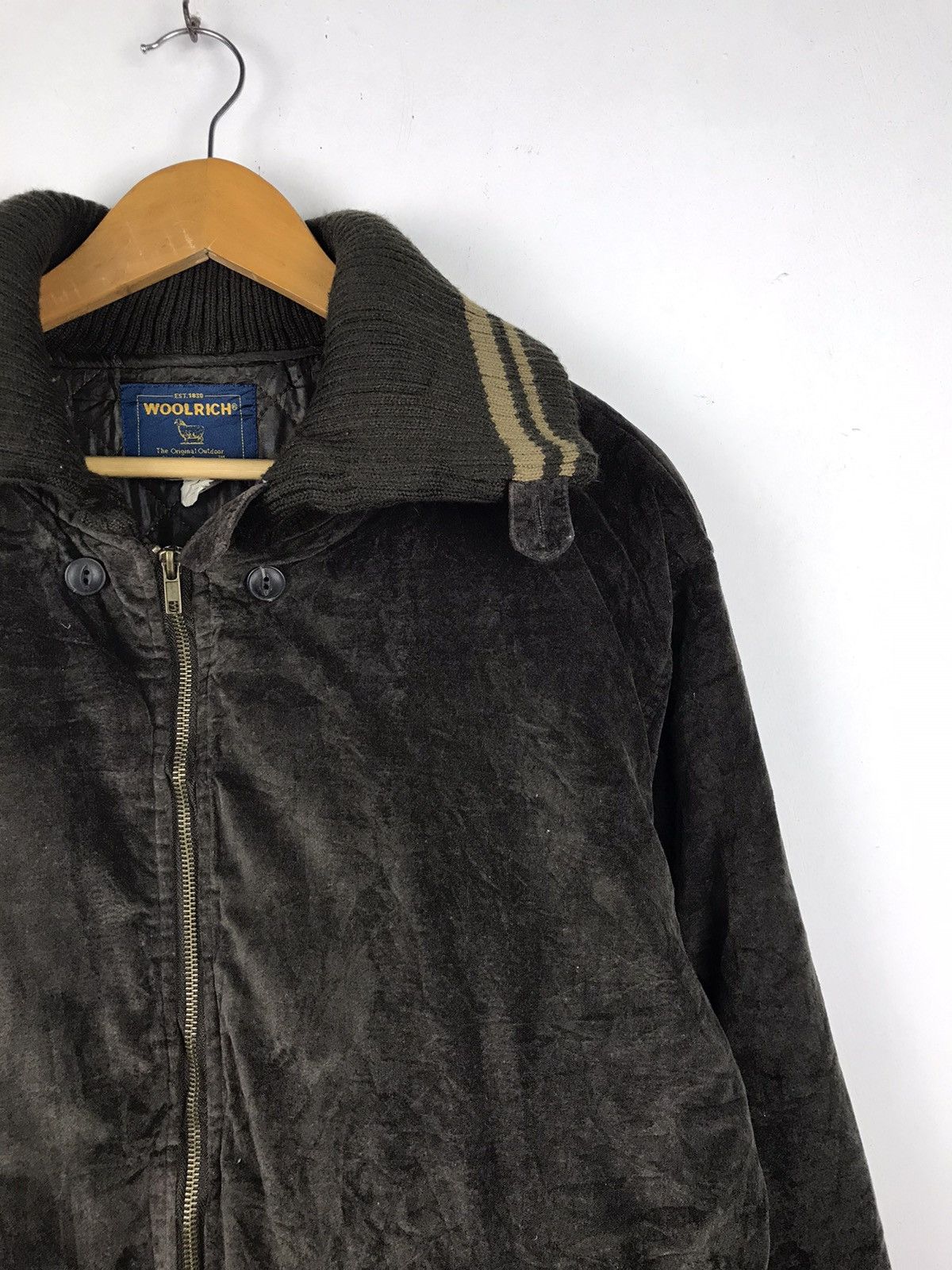 Woolrich Woolen Mills 🔥Very Rare🔥Woolrich 90's Velvet Bomber jacket Size US XL / EU 56 / 4 - 5 Thumbnail