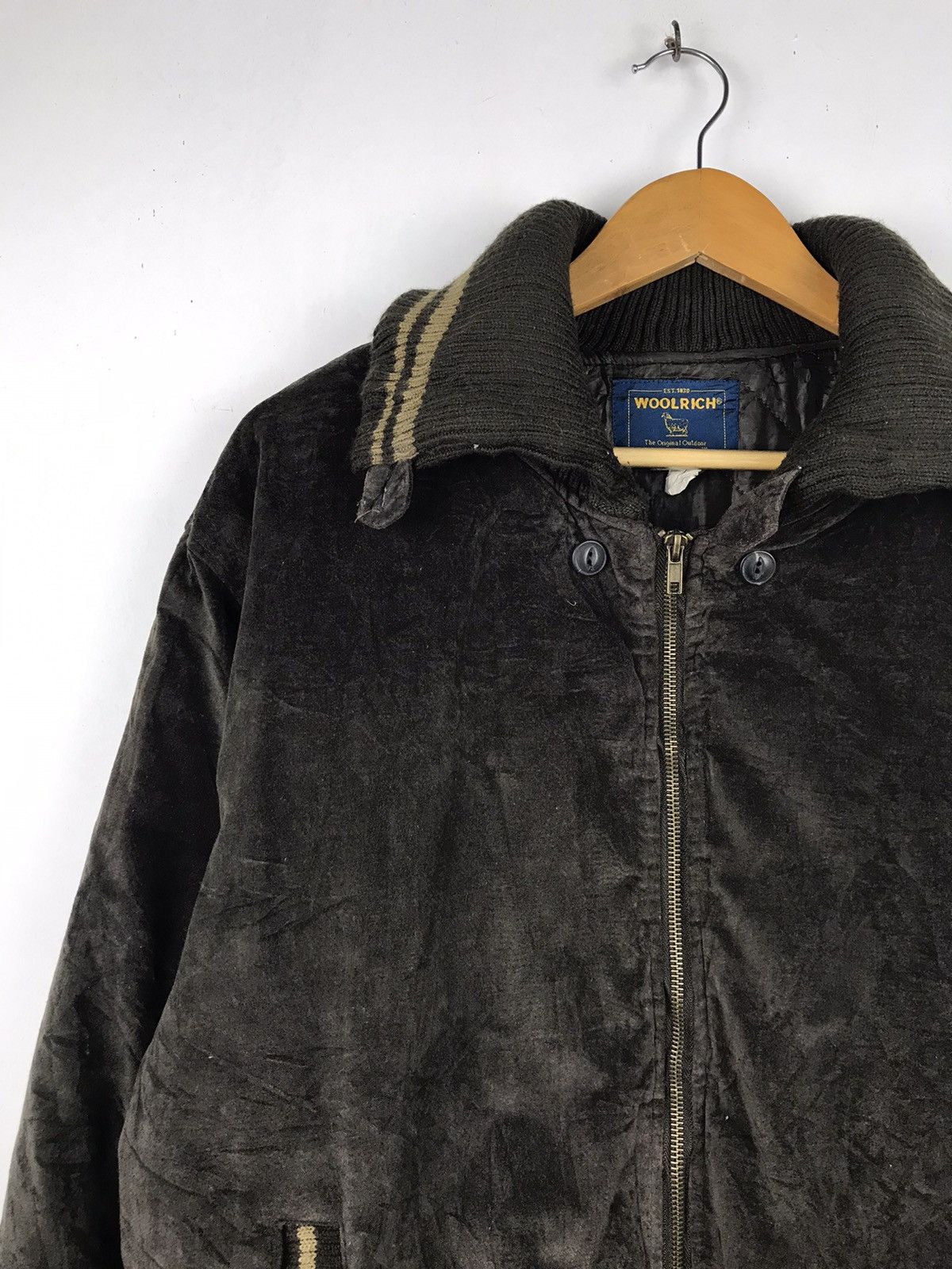 Woolrich Woolen Mills 🔥Very Rare🔥Woolrich 90's Velvet Bomber jacket Size US XL / EU 56 / 4 - 6 Thumbnail