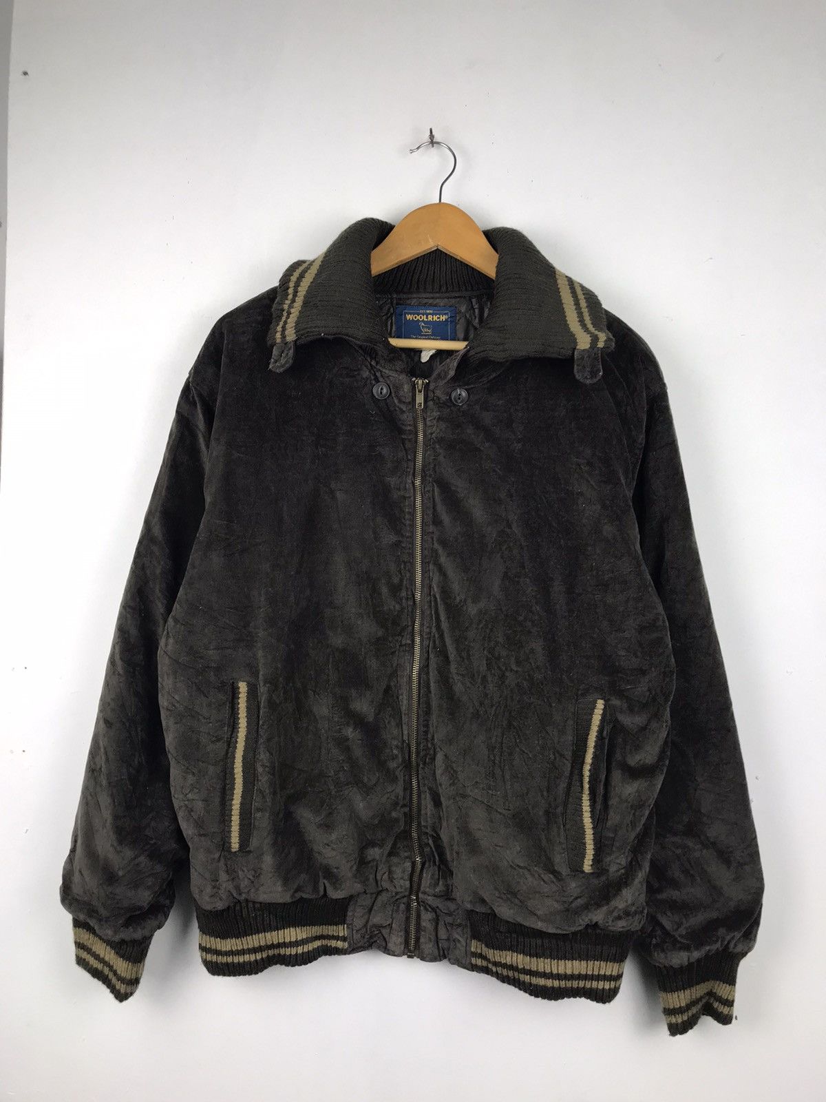Woolrich Woolen Mills 🔥Very Rare🔥Woolrich 90's Velvet Bomber jacket Size US XL / EU 56 / 4 - 1 Thumbnail
