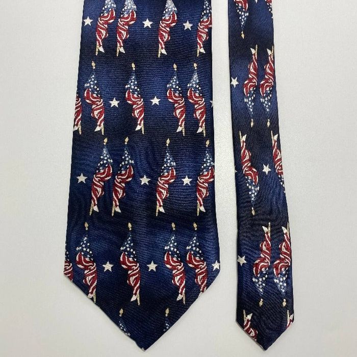 Stonehenge Stonehenge American Flag Silk Neck Tie | Grailed