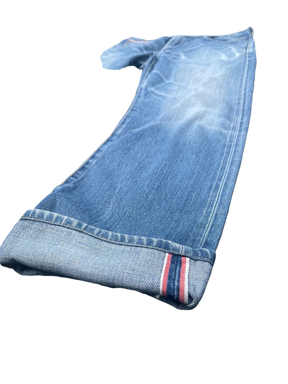 Edwin × Vintage Vintage Edwin 505ZX Aging Distressed Denim Size US 33 - 4 Thumbnail