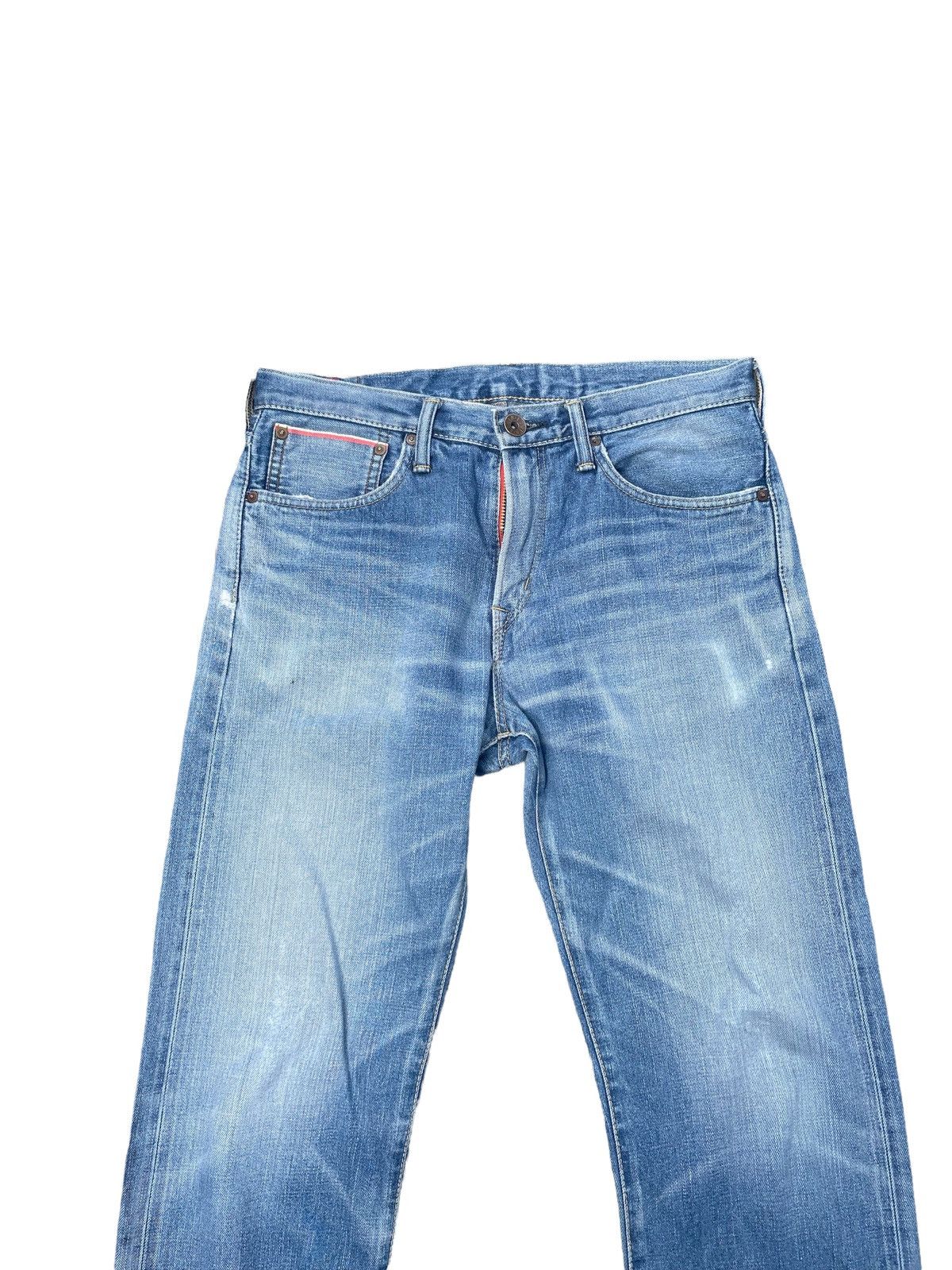 Edwin × Vintage Vintage Edwin 505ZX Aging Distressed Denim Size US 33 - 5 Thumbnail
